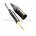 Cable Canare TS 1/4 (6.3 mm) a XLR Macho Neutrik en oro grado estudio de 100 m